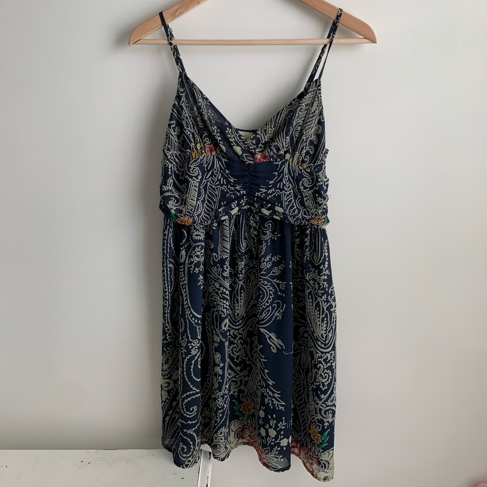 Staring at Stars Dark Blue Patterned Sundress